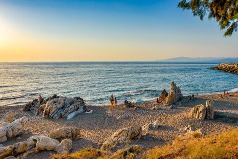 Beautiful beach in Kyparissia, Peloponnese.