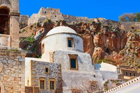 The Church of Elkomenos Christos. Monemvasia, Peloponnese.