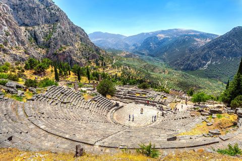 The Ancient Theater of Delphi.