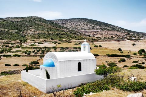 The small chapel of Panagia. Iraklia, Cyclades.