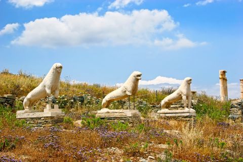 The Stone Lions of Delos, Cyclades.