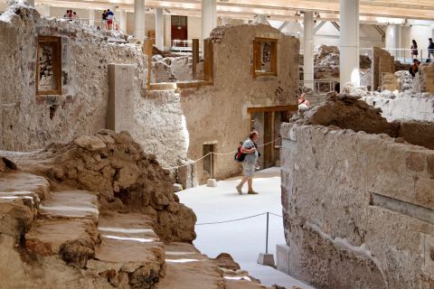 The Minoan site of Akrotiri. Santorini, Cyclades.