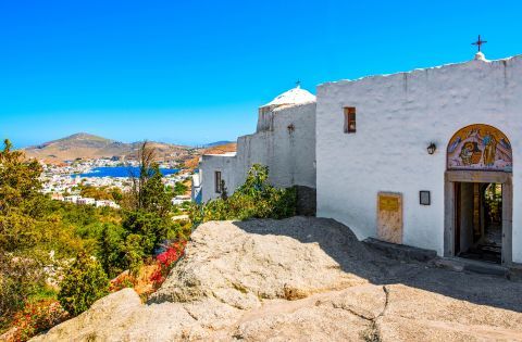 At the Cave of the Apocalypse. Patmos, Dodecanese.