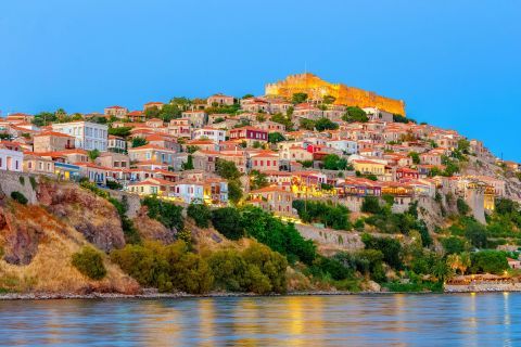 The Castle of Molyvos. Lesvos, Dodecanese.