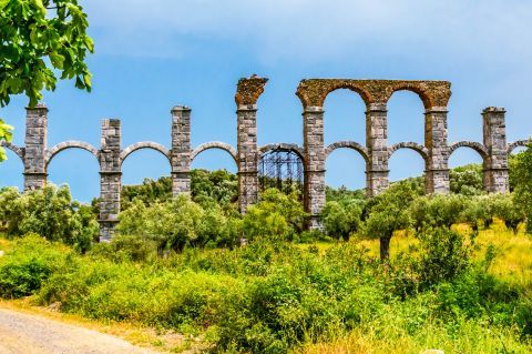 Roman Aqueduct. Lesvos, Dodecanese.