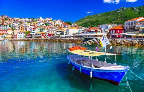 On the harbor of Parga, Epirus.