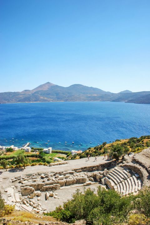 Wonderful sea view. Ancient Theater of Milos.