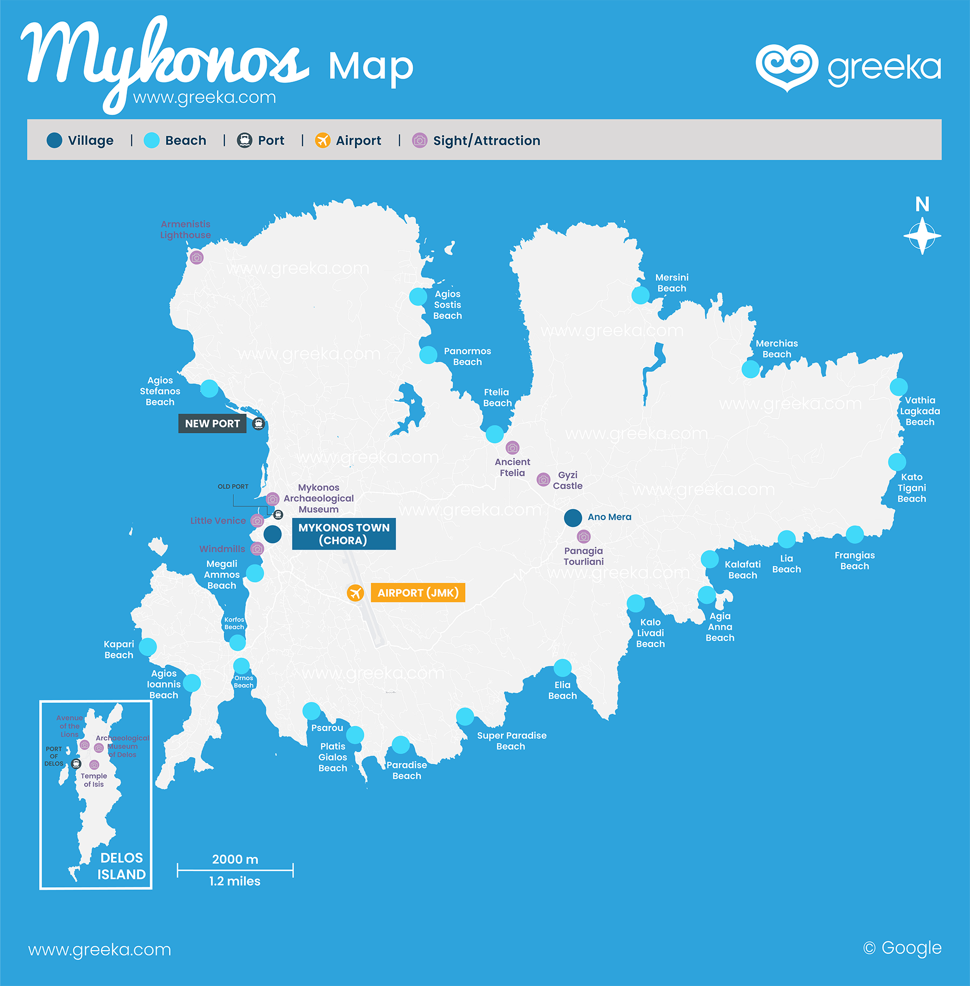 Mykonos Map 1920 
