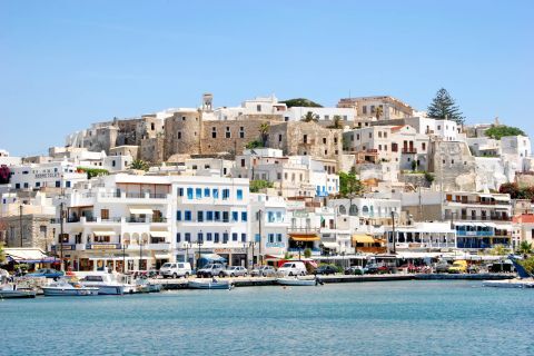 Chora, the town of Naxos and its imposing Venetian castle