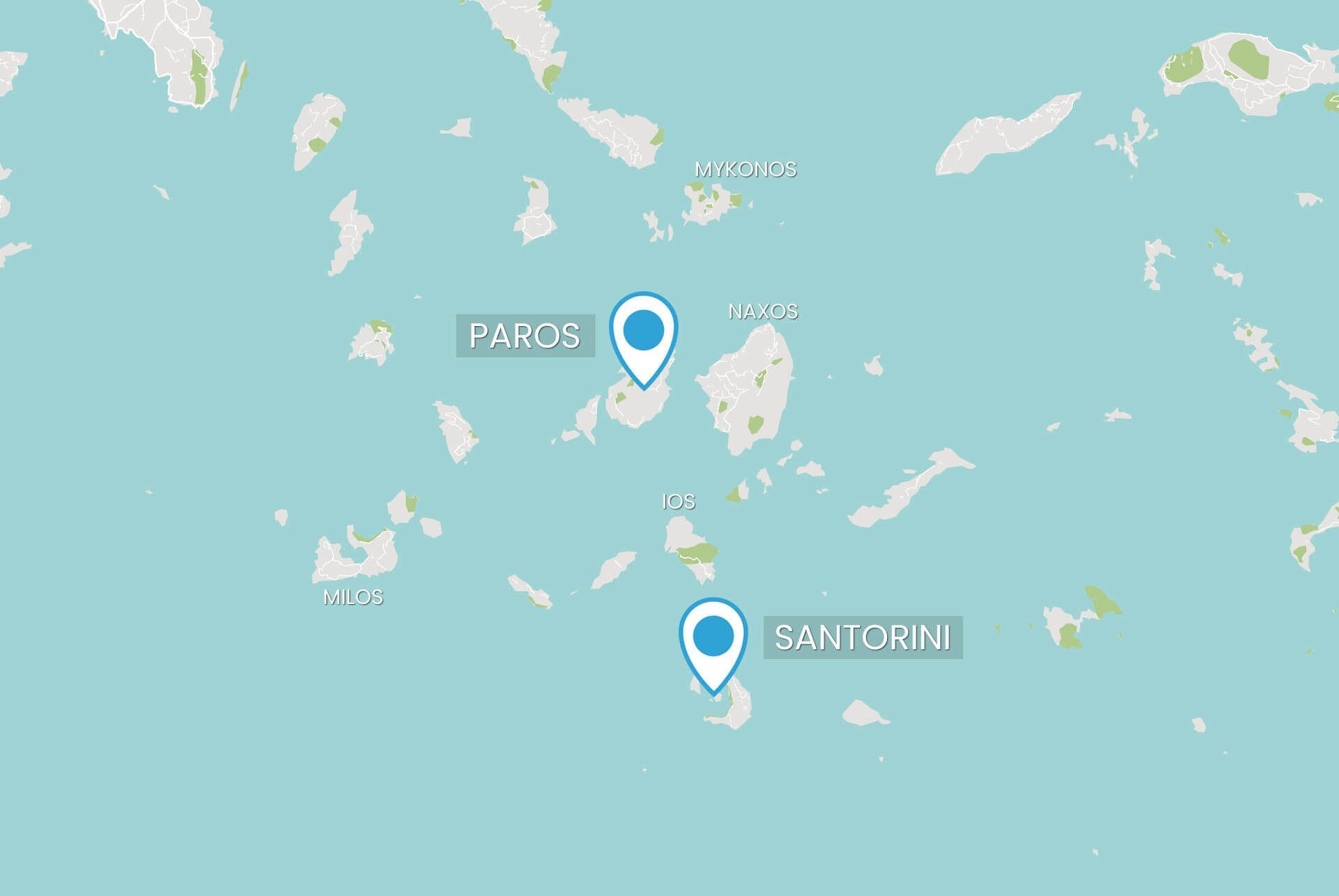 distance from athens to paros by ferry