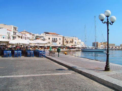 Local eateries at the port of Ermoupolis