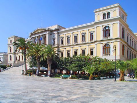 Ermoupolis City Hall on Miaouli street