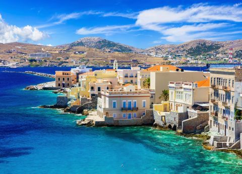 Panoramic view of Syros