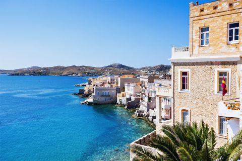 The blue waters of Syros