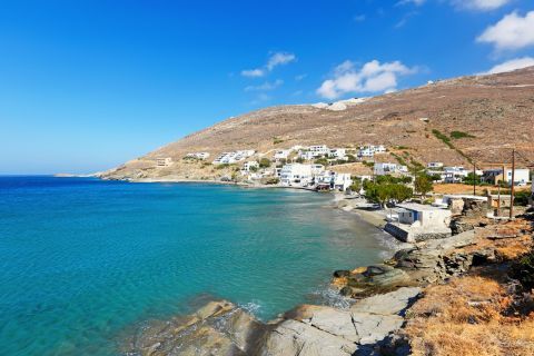 The blue waters of Tinos