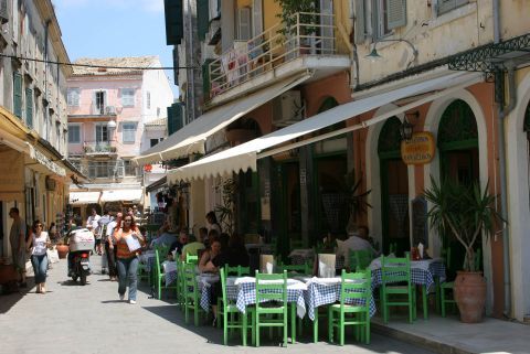 A restaurant in Corfu Town