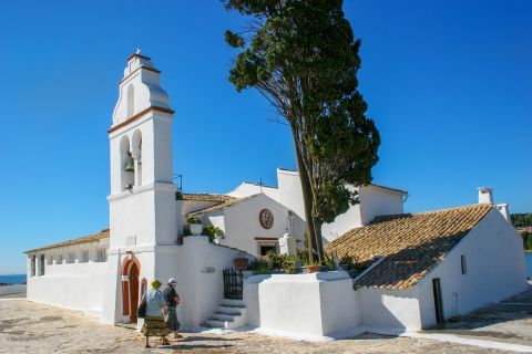 The Monastery of Panagia Vlacherna. Pontkonisi, Corfu.