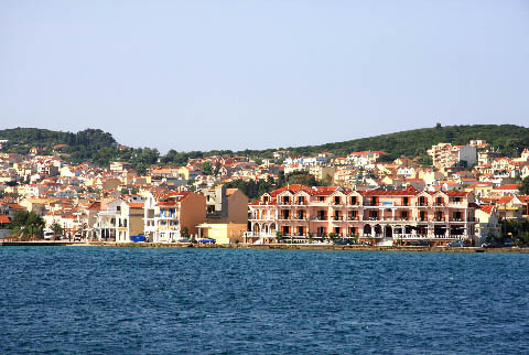 The seaside town of Argostoli, the capital of the island