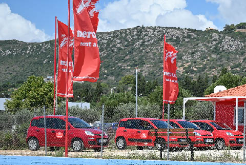 Cars available for rent at the Mercury car rental agency in Kefalonia