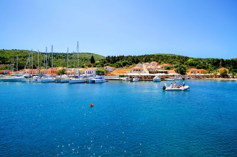 The port of Fiscardo in Kefalonia.