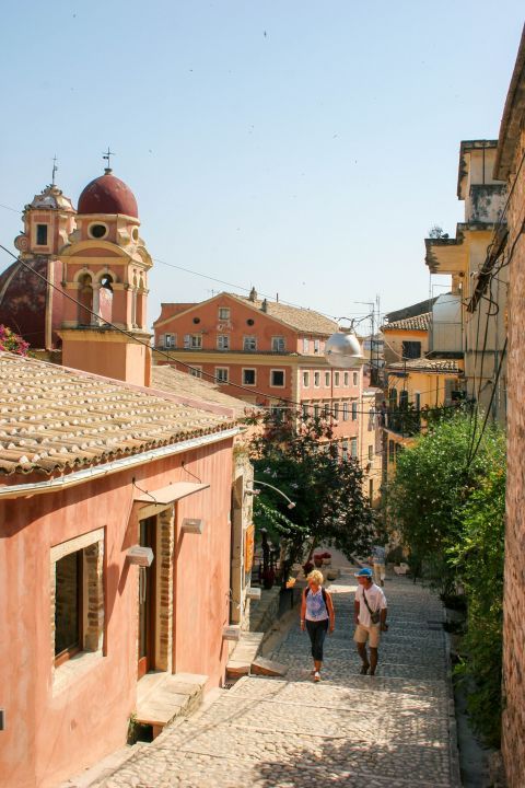 Walking around Corfu Town.