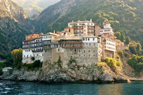 Monasteries on Mount Athos, Halkidiki.