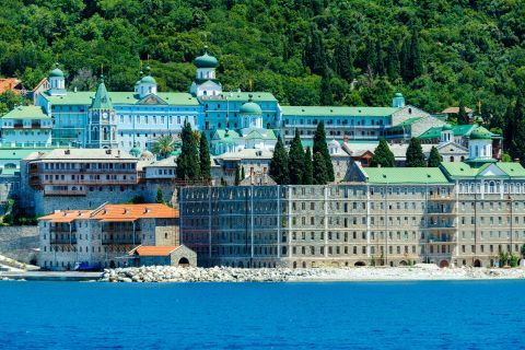 Monasteries on Mount Athos, Halkidiki.