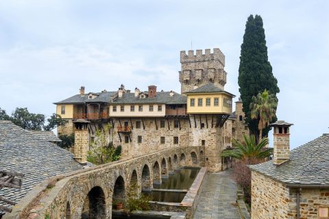 Monasteries on Mount Athos, Halkidiki.