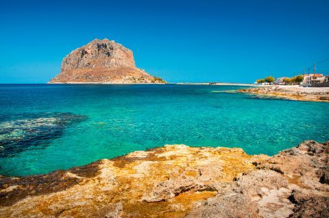 Azure waters, Monemvasia.