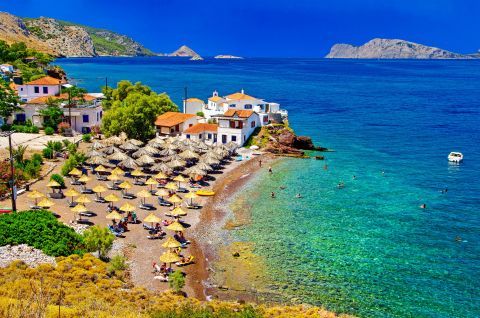 Vlychos beach, Hydra