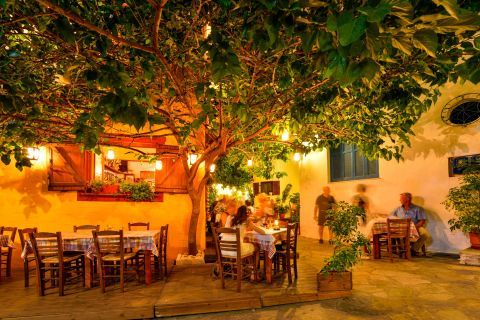 Dinner in Skiathos, Sporades.