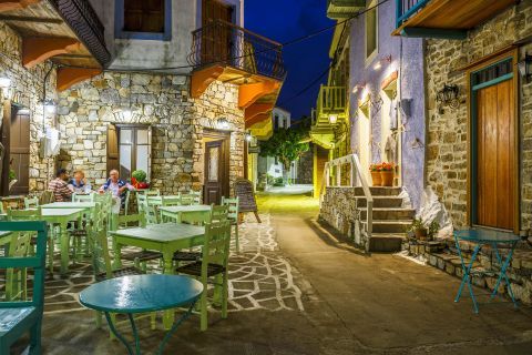 Nightlife in Alonissos Town.