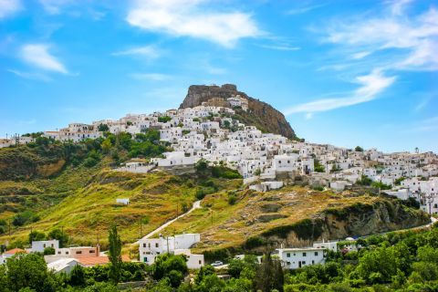 Whitewashed houses in Chora of Skyros