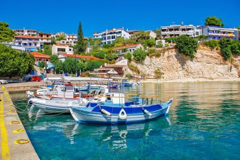 At the port of Votsi village, Alonissos.