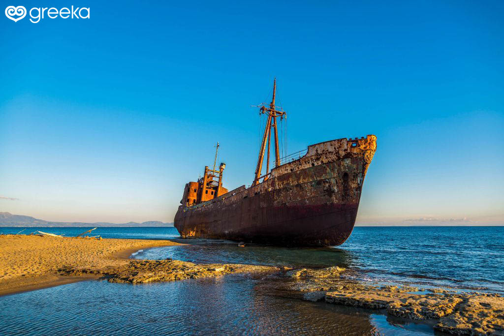Shipwreck in Gythio, Greece Greeka