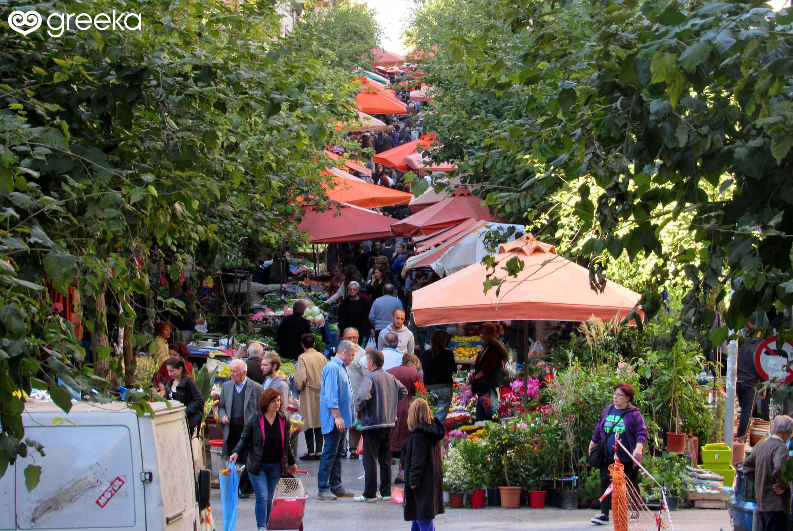 Laiki Agora (Farmer's market) in Athens, Greece Greeka