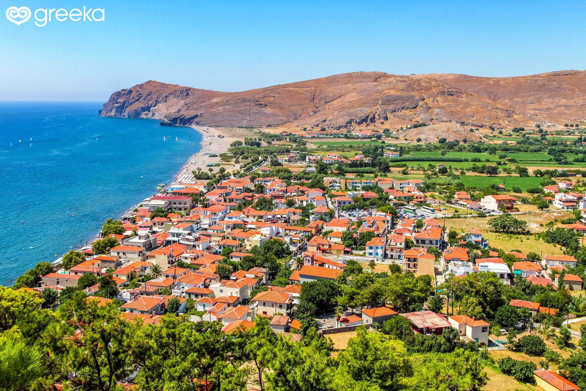 Lesvos Skala Eressou beach: Photos, Map | Greeka