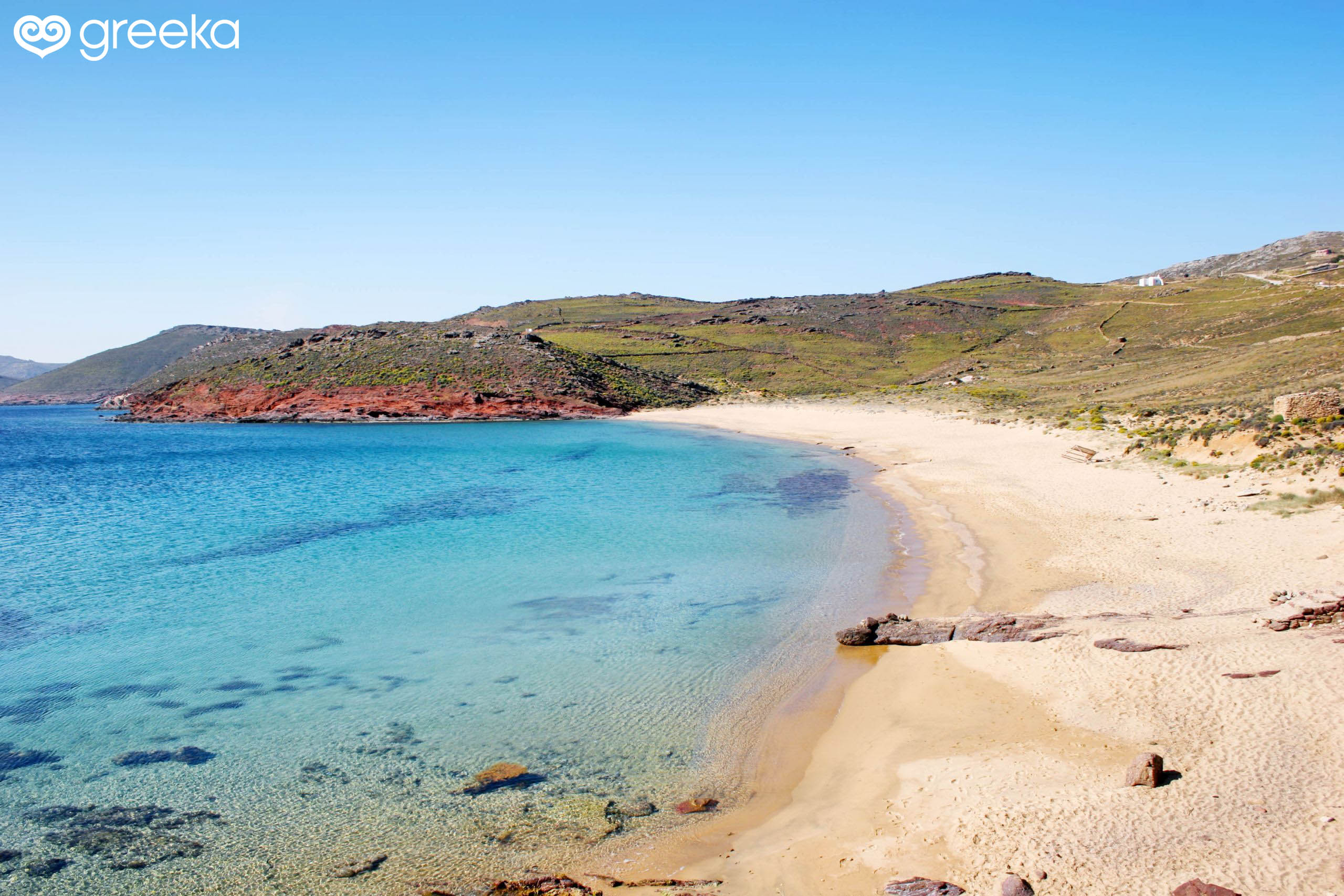 Mykonos Agios Sostis Beach Photos Map Greeka 3533