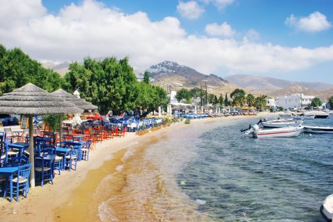 Livadi: Local eateries at the seaside of Livadi village