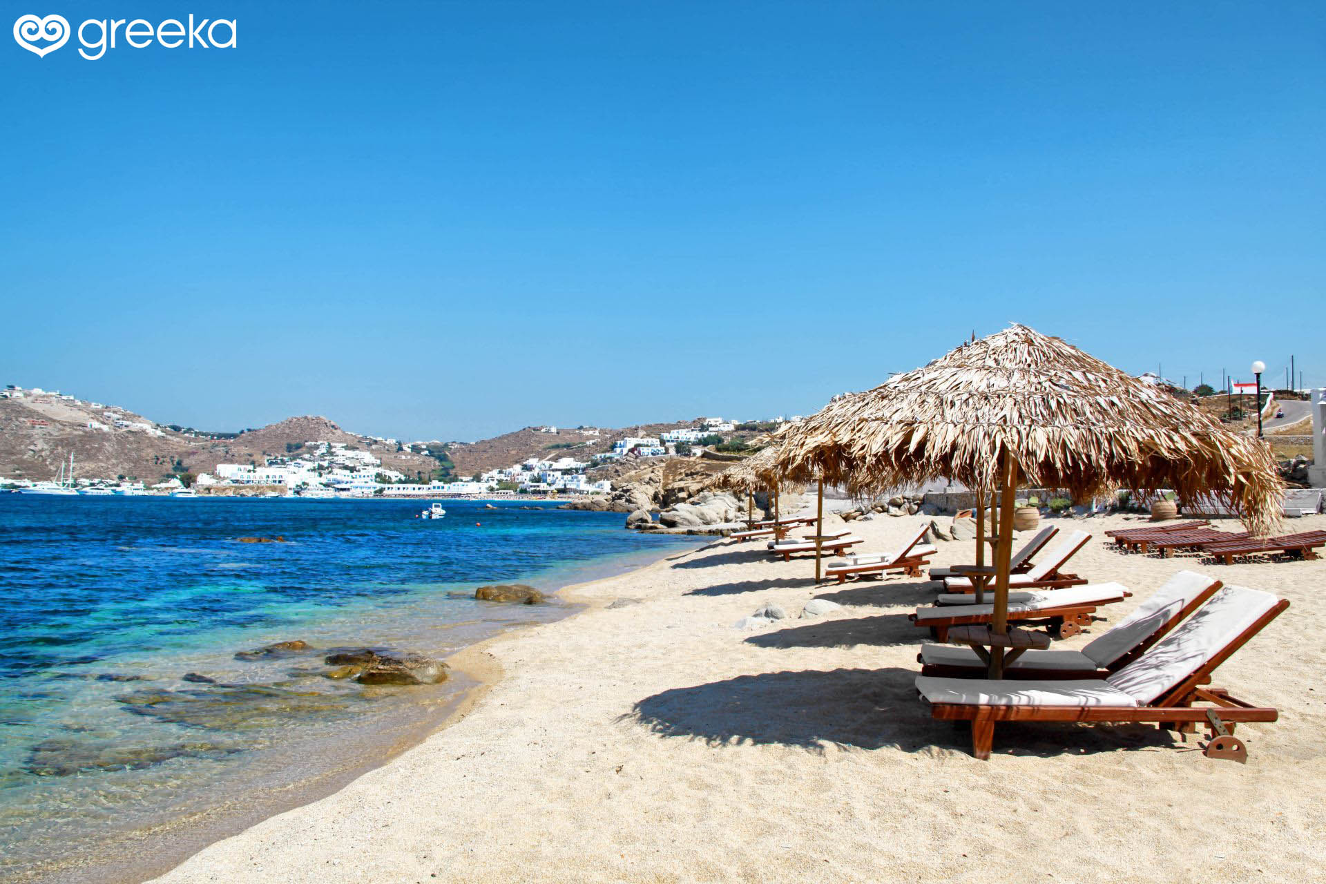 Mykonos Agia Anna Beach Photos Map Greeka