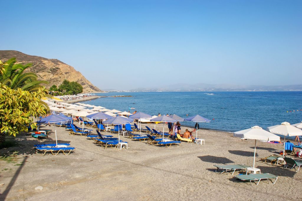 Rethymno Agia Eirini beach: Map | Greeka